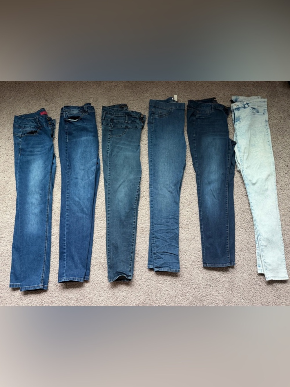 GUC Women's Blue Stretch Skinny Jeans size 12 various brands